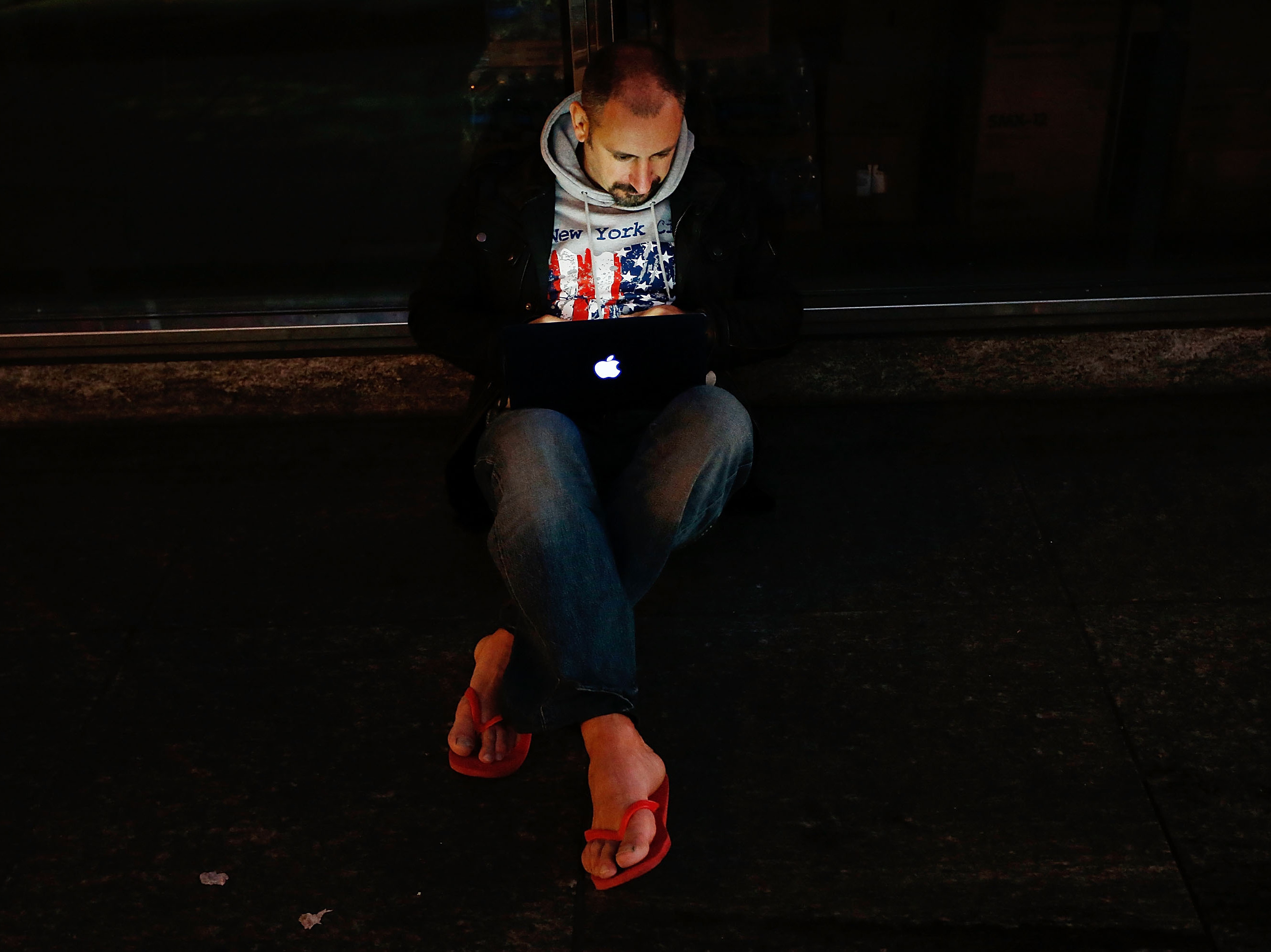 Waiting Tuesday night in Times Square. Waiting Tuesday night in Times Square.