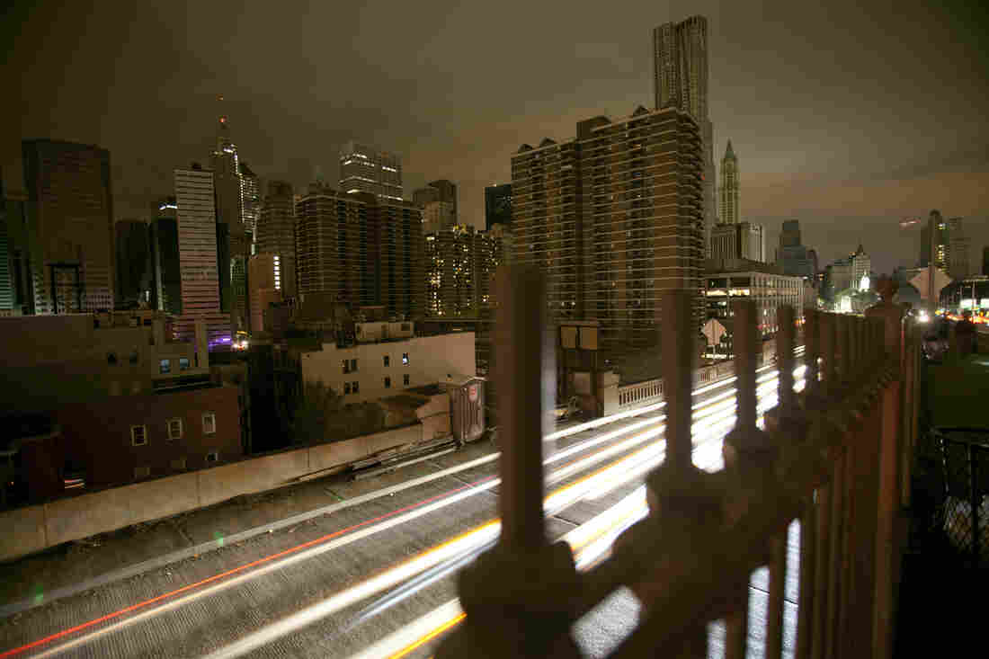 Downtown Manhattan, seen from the Brooklyn Bridge. Downtown Manhattan, seen from the Brooklyn Bridge.
