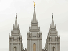 The Mormon Salt Lake temple in Salt Lake City. The Mormon Salt Lake temple in Salt Lake City.