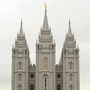 The Mormon Salt Lake temple in Salt Lake City. The Mormon Salt Lake temple in Salt Lake City.
