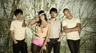 Li Saumet (second from left) is lead singer of the Colombian band Bomba Estereo. Li Saumet (second from left) is lead singer of the Colombian band Bomba Estereo.