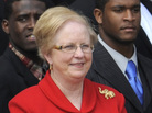Judy Bonner, the University of Alabama's new president, when the school's championship football team visted the White House in April. Judy Bonner, the University of Alabama's new president, when the school's championship football team visted the White House in April.