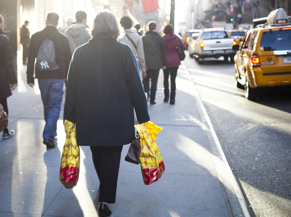 "Black Friday" 2011 in Manhattan. Will consumers come out in force this holiday season? Their confidence was high in October.