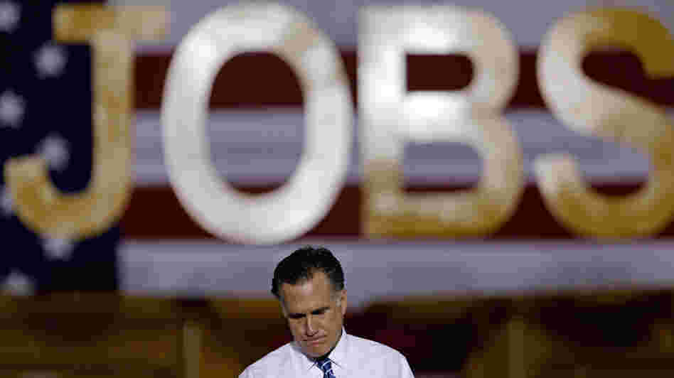 Mitt Romney speaks Friday in Etna, Ohio.