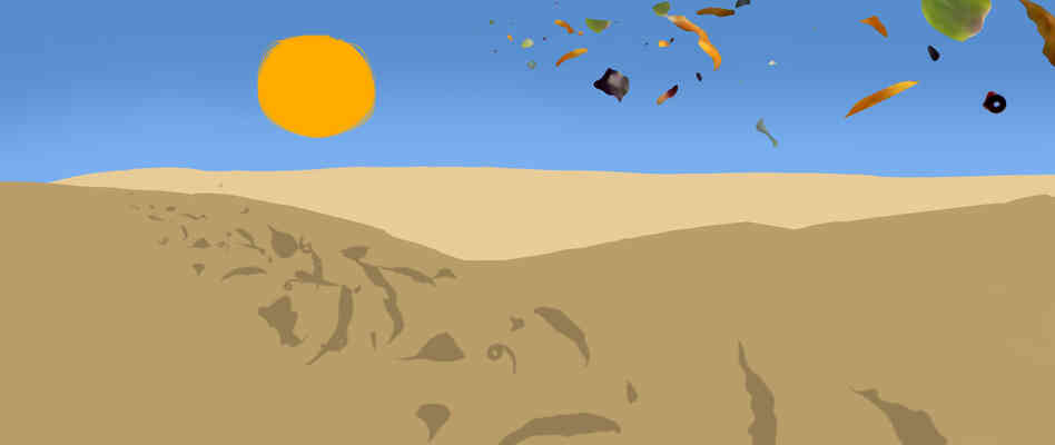 Leaves over desert. Leaves over desert.
