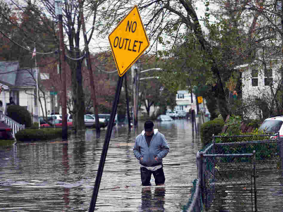 Little Ferry, N.J., photographed here Oct. 30, 2012, was one of the cities greatly affected by Hurricane Sandy.