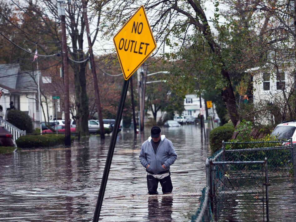 Little Ferry, N.J., photographed here Oct. 30, 2012, was one of the cities greatly affected by Hurricane Sandy.