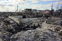 The six-square-block fire left nothing but foundations, chimneys and ash.