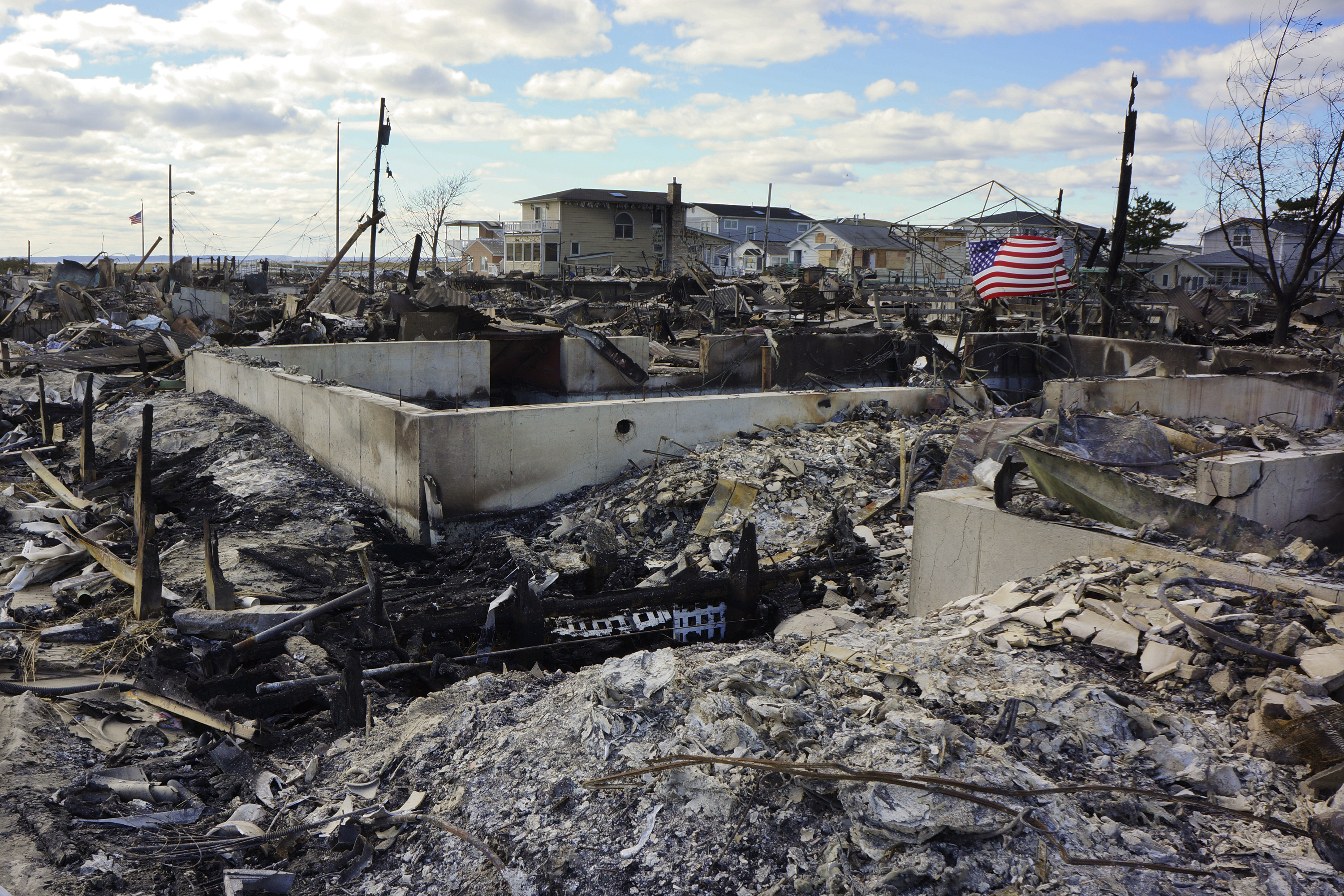 The 16-square block beachfront fire left nothing but foundations, chimneys and ash. The 16-square block beachfront fire left nothing but foundations, chimneys and ash.