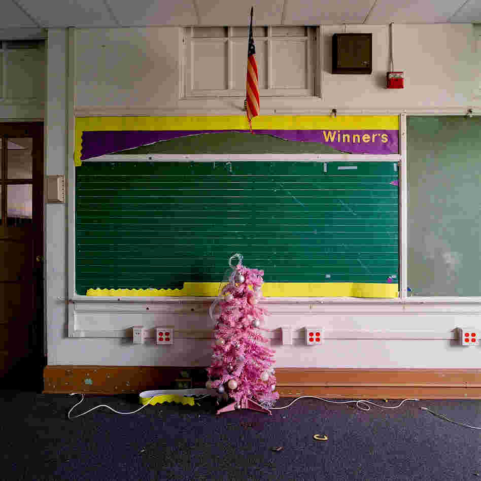 An empty classroom at Julia C. Frazier Elementary School in Dallas. The Dallas Independent School District closed 11 school buildings this year.