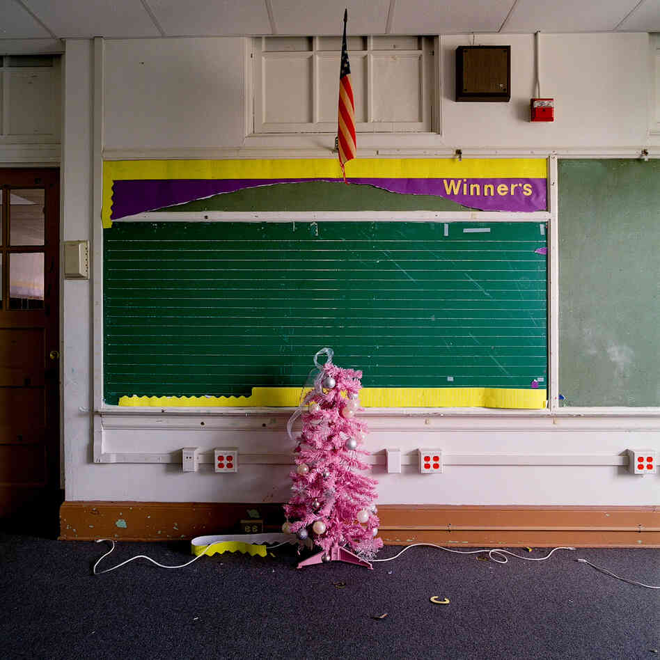 An empty classroom at Julia C. Frazier Elementary School in Dallas. The Dallas Independent School District closed 11 school buildings this year.