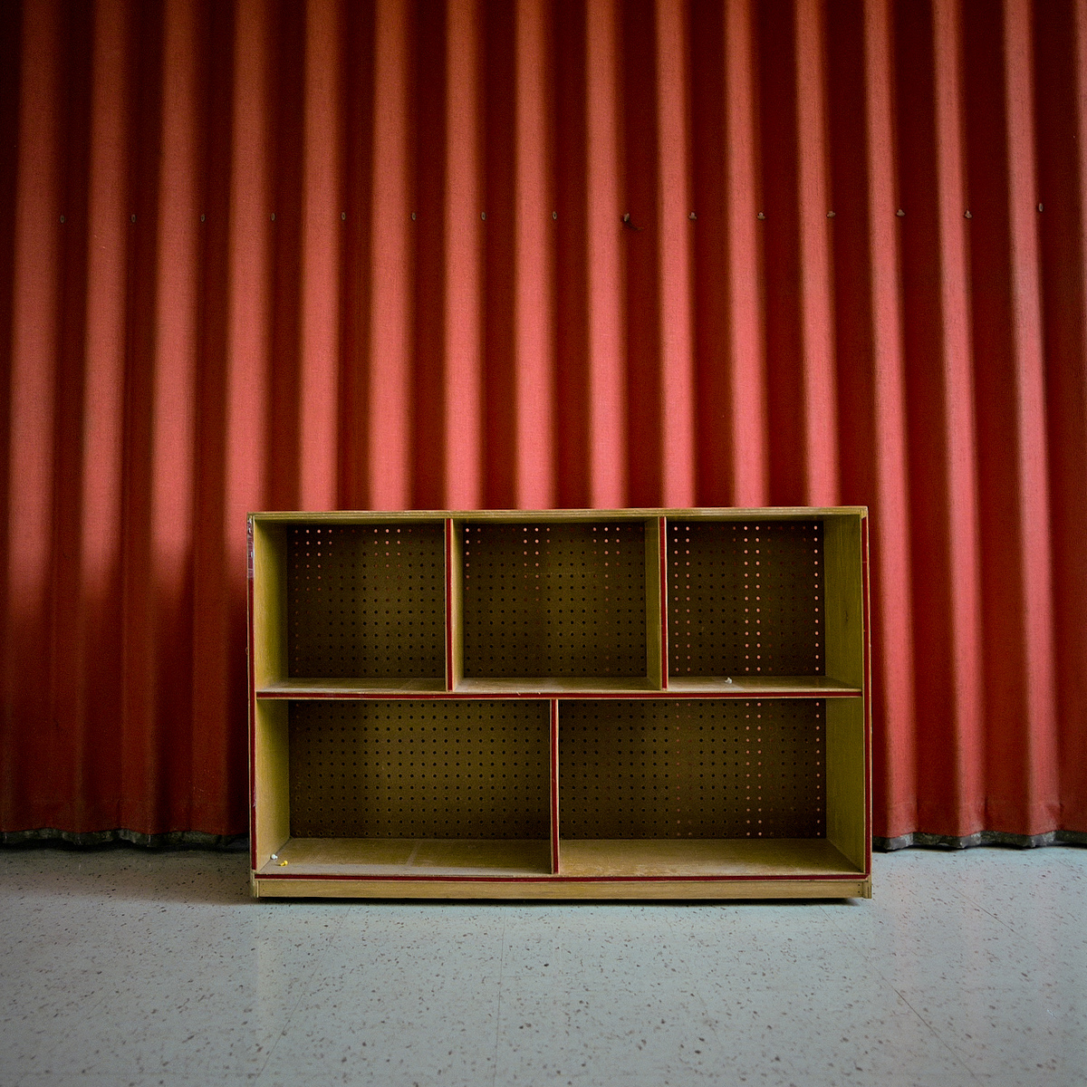 An empty classroom at H.S. Thompson Elementary School.
