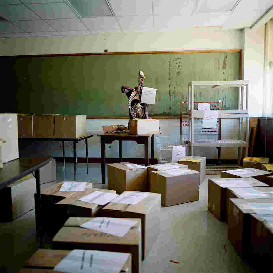 A classroom at Julia C. Frazier Elementary School.