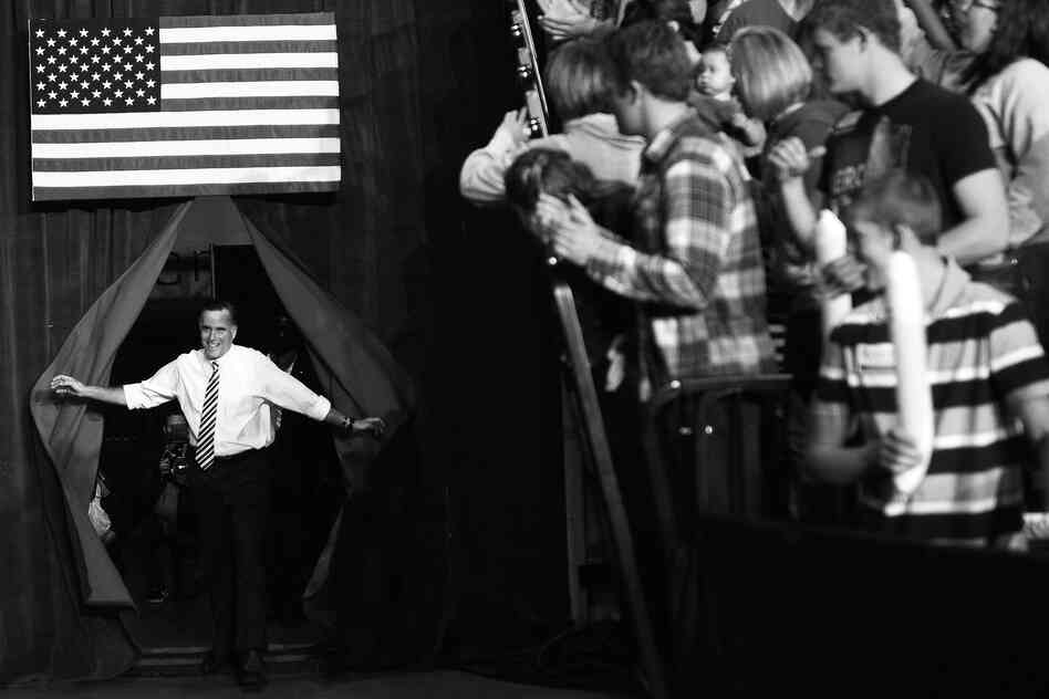 Republican Presidential candidate Mitt Romney arrives for a rally in Des Moines, Iowa, on Sunday. Republican Presidential candidate Mitt Romney arrives for a rally in Des Moines, Iowa, on Sunday.