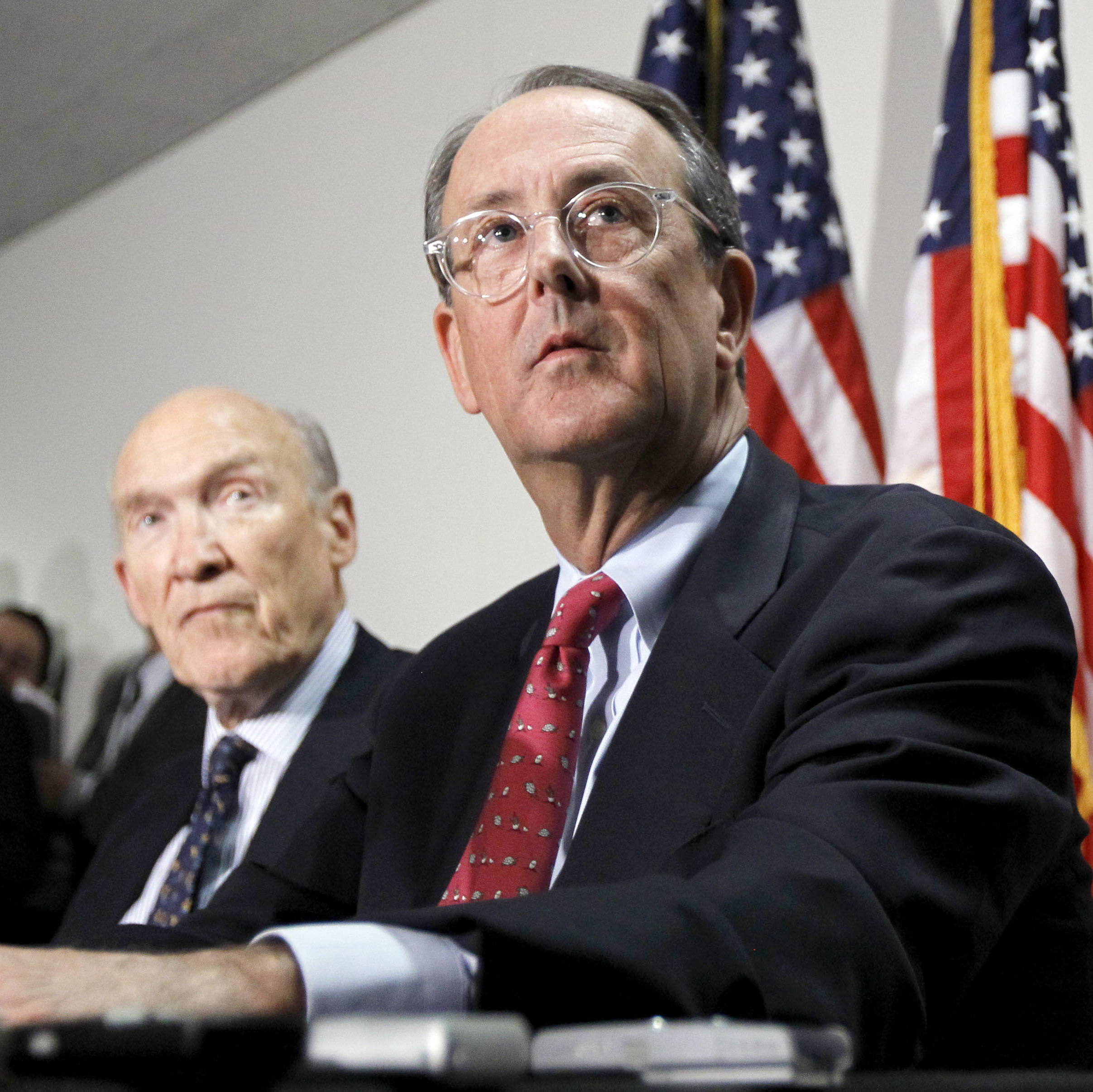 Erskine Bowles, Bill Clinton's former chief of staff and co-chair of Obama's Simpson-Bowles deficit reduction commission, could be the next Treasury secretary. Bowles (right) is 67.