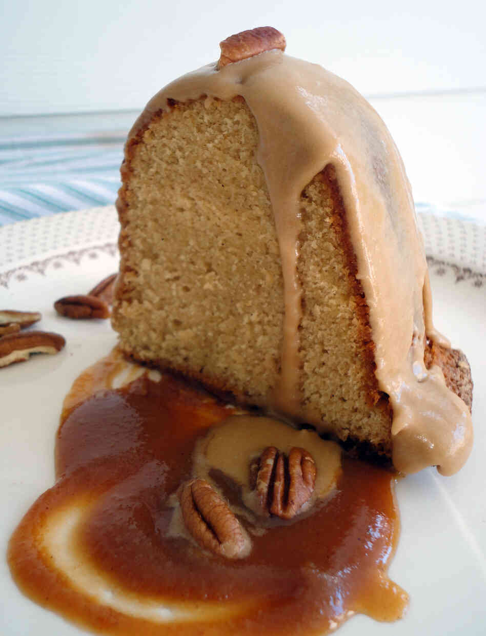 Apple Cider Pound Cake With Cider Caramel Sauce