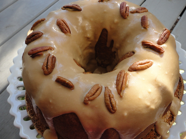 Apple Cider Pound Cake With Cider Caramel Sauce (main)