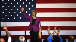Rep. Tammy Baldwin greets supporters at a campaign rally for President Obama in Milwaukee on Saturday. Baldwin defeated former Wisconsin Gov. Tommy Thompson for a U.S. Senate in Wisconsin.
