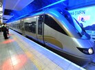 Passengers wait to board the Gautrain, Africa's first high-speed train, in Johannesburg, South Africa, Aug. 2, 2011. The train travels at speeds of up to 100 mph and makes commuting much easier for South Africans accustomed to congested roads and traffic jams. Passengers wait to board the Gautrain, Africa's first high-speed train, in Johannesburg, South Africa, Aug. 2, 2011. The train travels at speeds of up to 100 mph and makes commuting much easier for South Africans accustomed to congested roads and traffic jams.