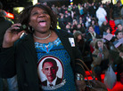 Martha Nunez, 53, of the Bronx, reacts to President Obama's victory Tuesday. Martha Nunez, 53, of the Bronx, reacts to President Obama's victory Tuesday.