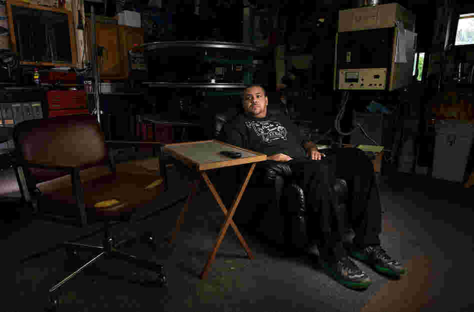 Projectionist Joe Lamboy at the Warwick Drive-In, Warwick, N.Y.