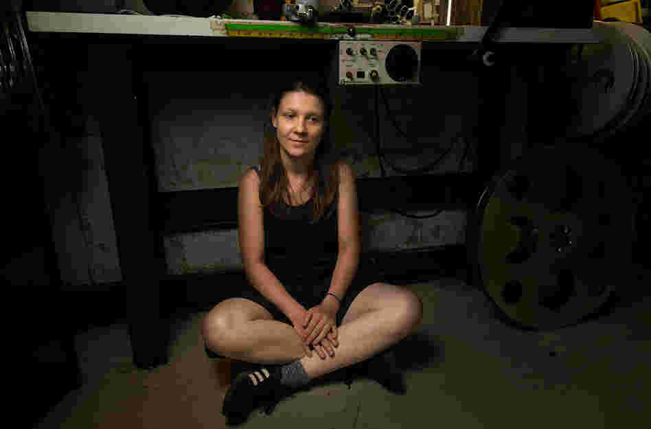 Projectionist Eva von Schweinitz at Film Forum.