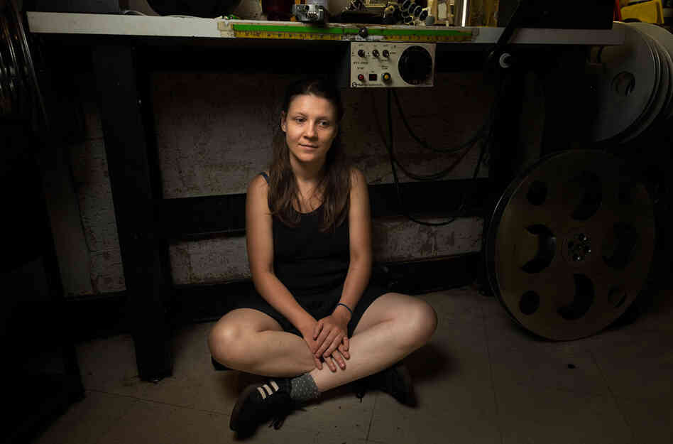 Projectionist Eva von Schweinitz at Film Forum.