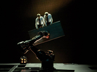 The cast and creative team of Sans Objet learned the hard way that a 2,800-pound robot can be a bit of a diva: Because he's run by a computer program, he never forgets his blocking. The cast and creative team of Sans Objet learned the hard way that a 2,800-pound robot can be a bit of a diva: Because he's run by a computer program, he never forgets his blocking.