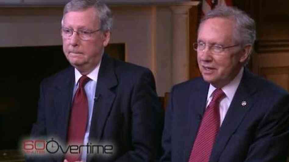 Senate Minority Leader Mitch McConnell of Kentucky (left) and Senate Majority Leader Harry Reid of Nevada during their recent interview with CBS News' 60 Minutes. Senate Minority Leader Mitch McConnell of Kentucky (left) and Senate Majority Leader Harry Reid of Nevada during their recent interview with CBS News' 60 Minutes.