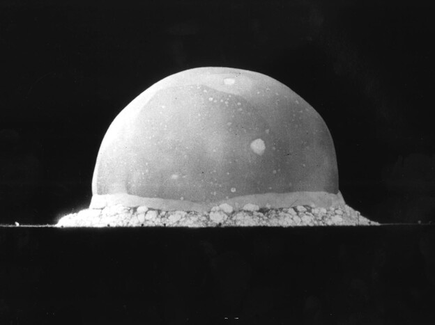 The relationship between science and the government shifted dramatically in the wake of World War II, when the fruits of basic research resulted in an applied technology that changed the course of the war and world forever. Above, a nuclear explosion at the Trinity Site on July 16, 1945.