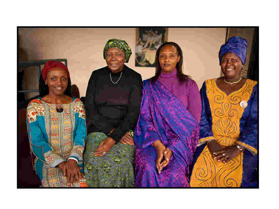"Its a new Rwanda," says Immy Kamarade (second from right), who says women today have access to education, to open an account and to land ownership.