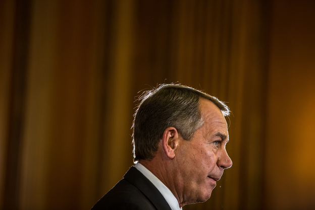 House Speaker John Boehner (R-OH) makes remarks on Capitol Hill on Wednesday.