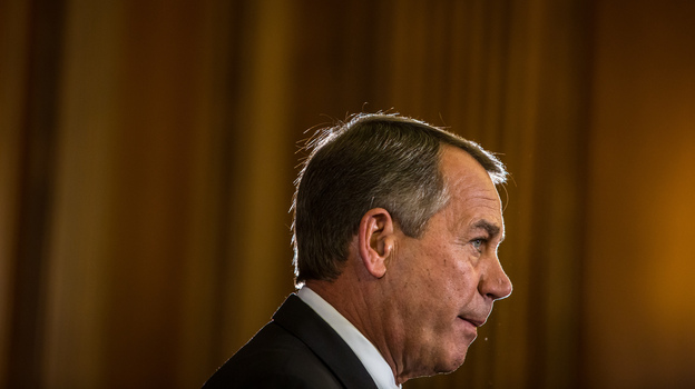 House Speaker John Boehner (R-OH) makes remarks on Capitol Hill on Wednesday. (Getty Images)