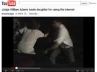 Hillary Adams (left) as her father was striking her with a belt. She set up a video camera to record what she says was one of many such beatings. Hillary Adams (left) as her father was striking her with a belt. She set up a video camera to record what she says was one of many such beatings.
