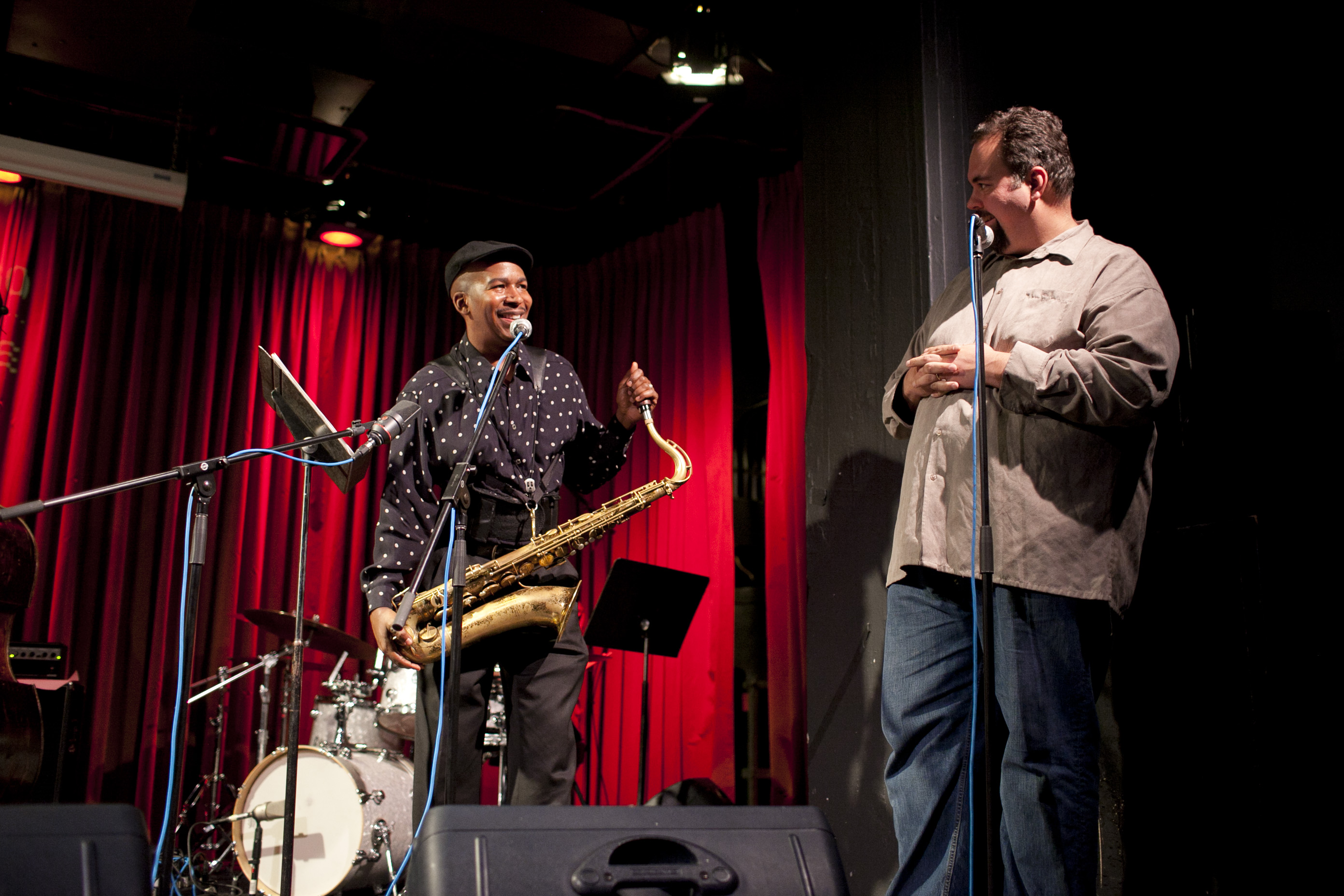 Greg Tardy with host Josh Jackson.