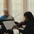 Mark Ivanir, Philip Seymour Hoffman, Christopher Walken and Catherine Keener as the Fugue String Quartet. Mark Ivanir, Philip Seymour Hoffman, Christopher Walken and Catherine Keener as the Fugue String Quartet.