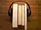 books with headphones on
