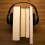 books with headphones on books with headphones on