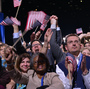 Some of the faces of those who supported the president, at his victory rally Tuesday in Chicago.