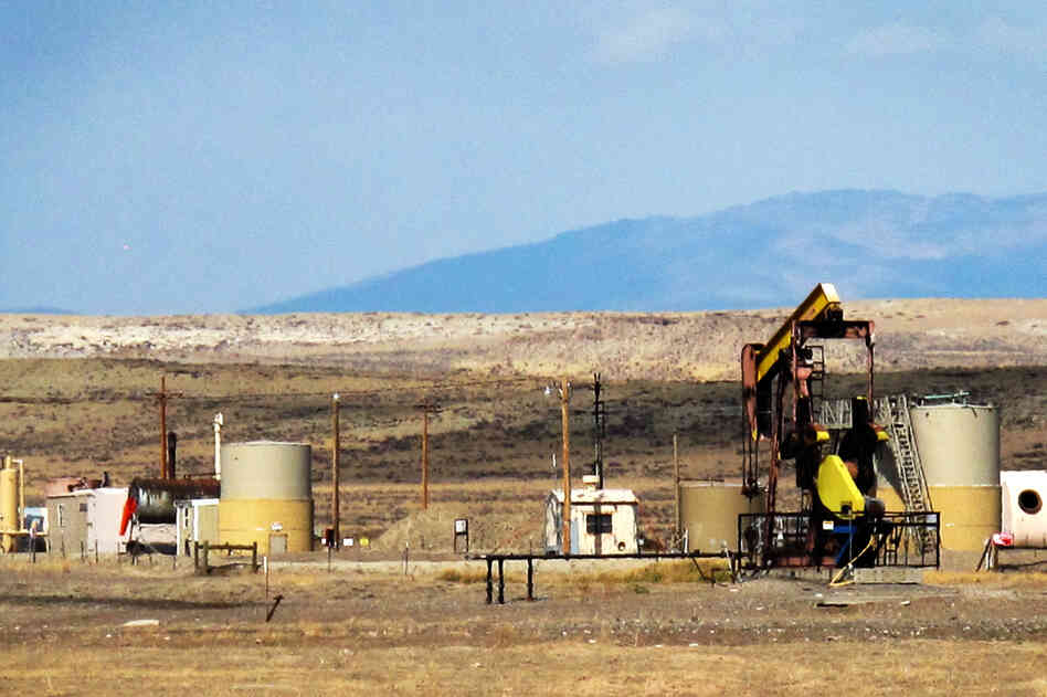 In most oil fields, the water that companies pump up with the oil gets reinjected deep underground. But the federal government allows a dozen oil fields on the Wind River Reservation in Wyoming to pump streams of this wastewater onto the land.