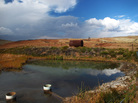 The EPA requires that the wastewater streams show no obvious sheen and no solid deposits. But both were visible near oil fields on the Wind River Reservation in Wyoming. The EPA requires that the wastewater streams show no obvious sheen and no solid deposits. But both were visible near oil fields on the Wind River Reservation in Wyoming.