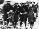 Four U.S. soldiers, runners for the 315th Infantry, pose in France in November 1918. The troops reportedly carried official orders to Lt. Col. Bunt near Etraye, France, shortly before noon, Nov. 11, 1918, announcing that the armistice had been signed, thereby ending World War I. Four U.S. soldiers, runners for the 315th Infantry, pose in France in November 1918. The troops reportedly carried official orders to Lt. Col. Bunt near Etraye, France, shortly before noon, Nov. 11, 1918, announcing that the armistice had been signed, thereby ending World War I.