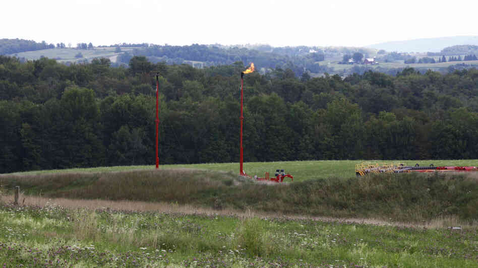 Shell burned off gas from June through August at the Morse well pad in Bradford County, Pa., to prevent natural gas from leaking to the surface after one of its drilling sites intersected an abandoned gas well. Shell burned off gas from June through August at the Morse well pad in Bradford County, Pa., to prevent natural gas from leaking to the surface after one of its drilling sites intersected an abandoned gas well.