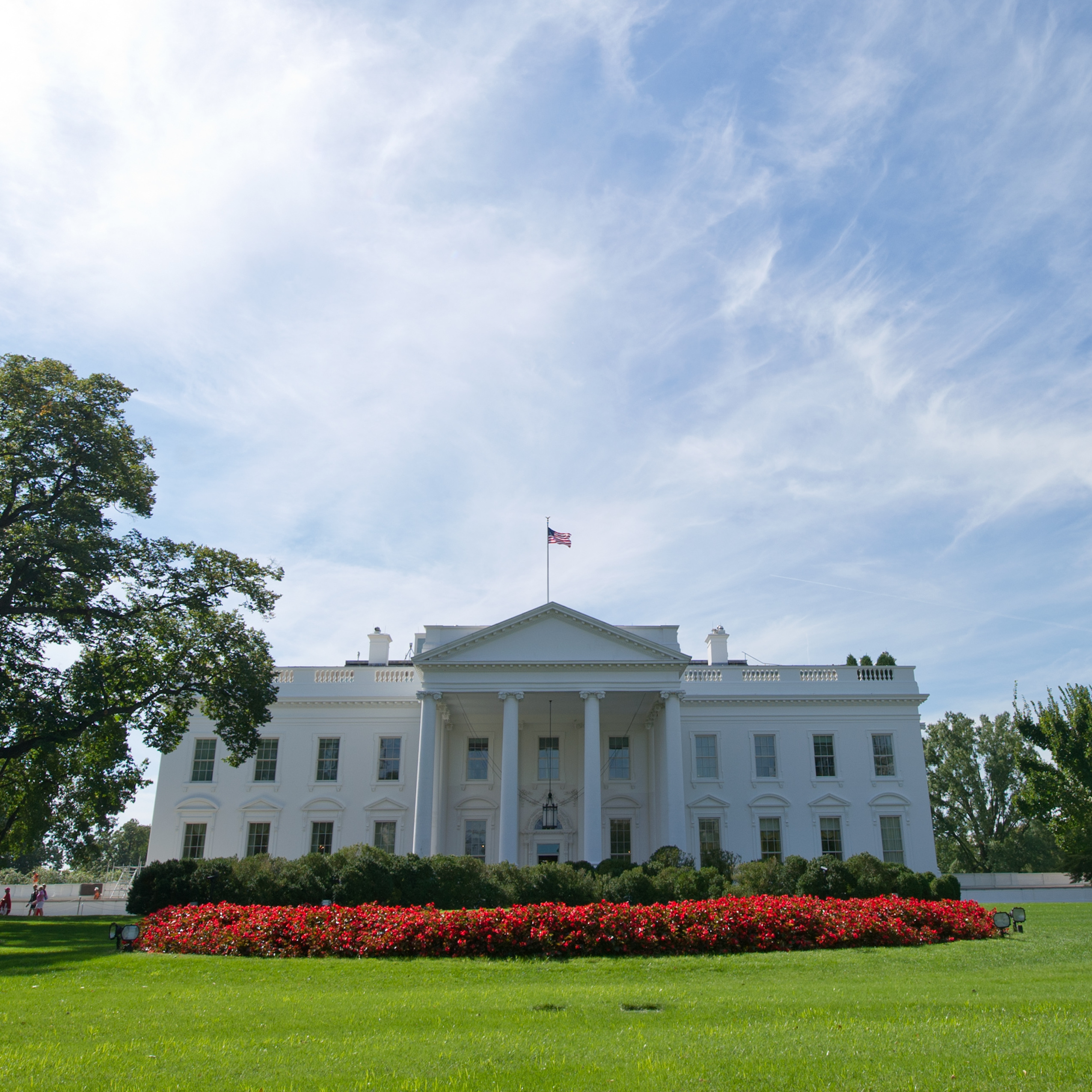 The north side of the White House.