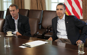 President Obama and House Speaker John Boehner at the White House in July 2011. They are scheduled to meet at the White House again next week to discuss the looming fiscal cliff. President Obama and House Speaker John Boehner at the White House in July 2011. They are scheduled to meet at the White House again next week to discuss the looming fiscal cliff.
