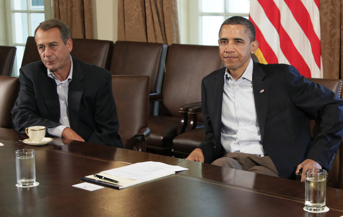 President Obama and House Speaker John Boehner at the White House in July 2011. They are scheduled to meet at the White House again next week to discuss the looming fiscal cliff.