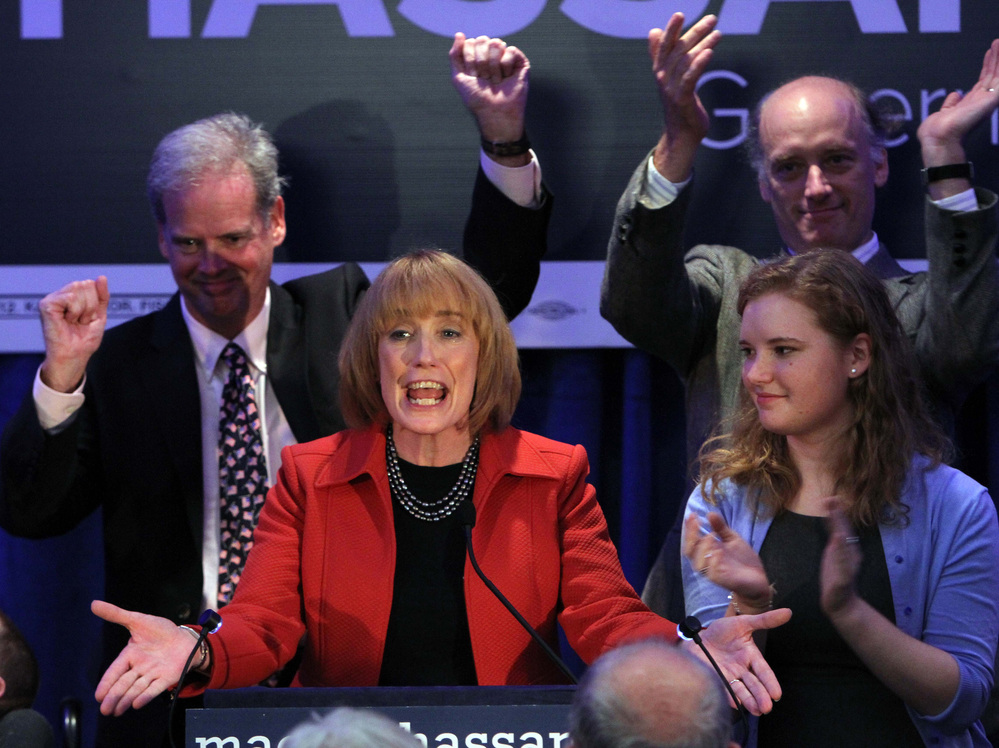 Maggie Hassan was elected governor of New Hampshire on Tuesday, as the state also voted in the first all-female congressional delegation.