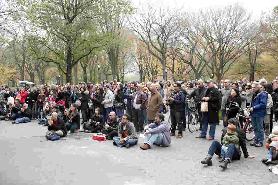 The Mingus Big Band attracted a large audience to the bandshell near Rumsey Playfield.