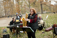 Baritone saxophonist Claire Daly led her quartet at the Wild West Playground, near West 93rd Street.