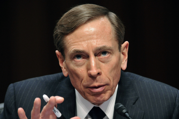 David Petraeus, then-CIA director, testifies before the Senate Intelligence Committee in January. Petraeus resigned Friday after acknowledging an extramarital affair.